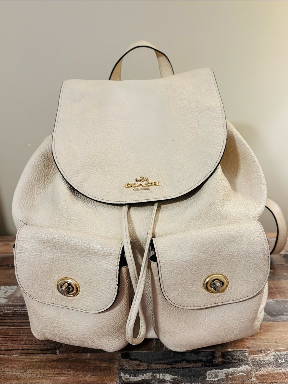 COACH Billie Backpack
Pebbled Leather Chalk White
Coach Bag Drawstring